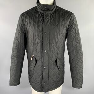 BARBOUR Size M Black Quilted Zip Up Jacket